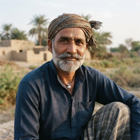 AI-generated illustration representing the Rajput (Punjabi) people
