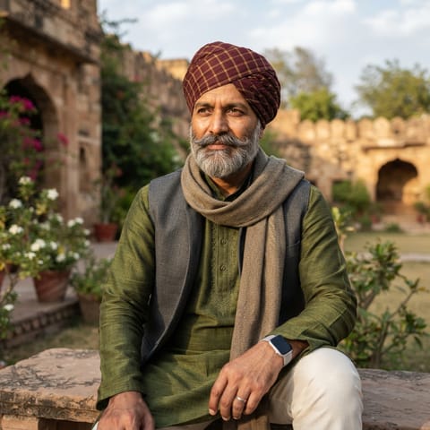 AI-generated illustration representing the Rajput (Urdu) people