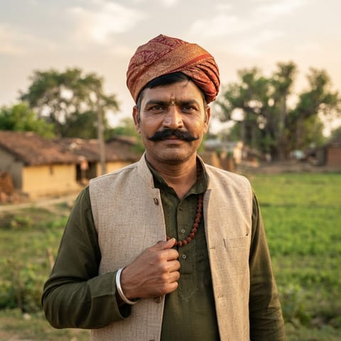 AI-generated illustration representing the Rajput (Bhojpuri) people