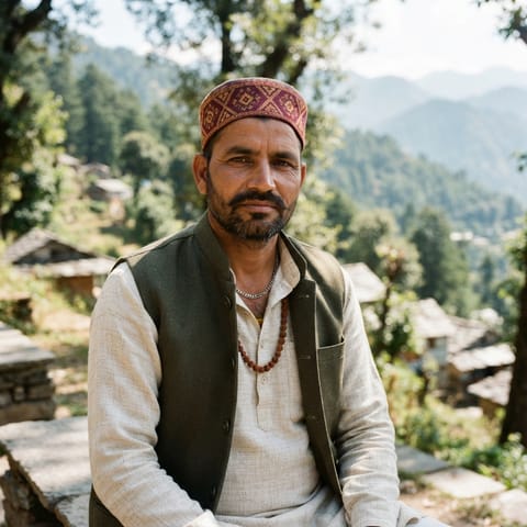 AI-generated illustration representing the Rajput (Kumaoni) people