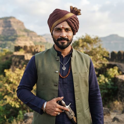 AI-generated illustration representing the Rajput (Marathi) people
