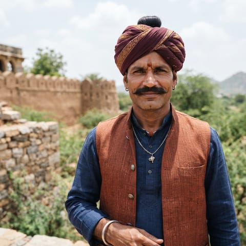 AI-generated illustration representing the Rajput (Telugu) people
