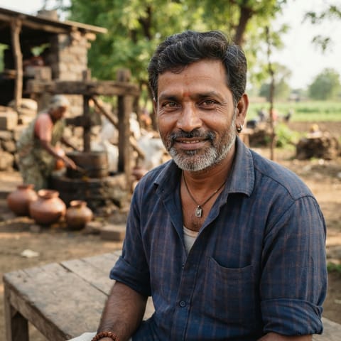 AI-generated illustration representing the Teli (Marathi) people