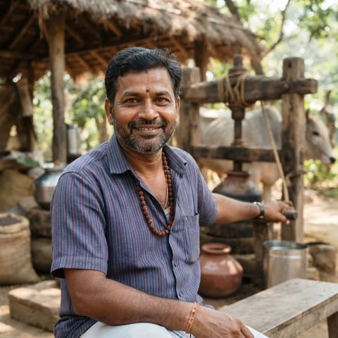 AI-generated illustration representing the Teli (Odia) people