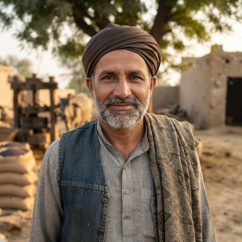 AI-generated illustration representing the Teli (Punjabi) people