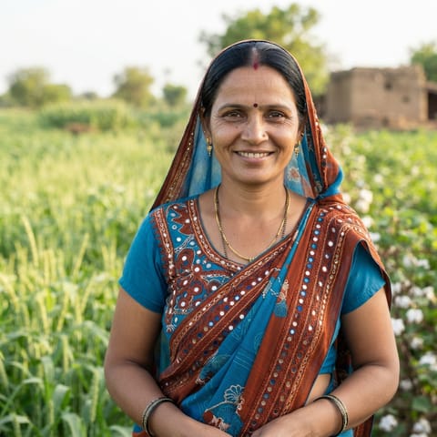 AI-generated illustration representing the Kunbi (Gujarati) people