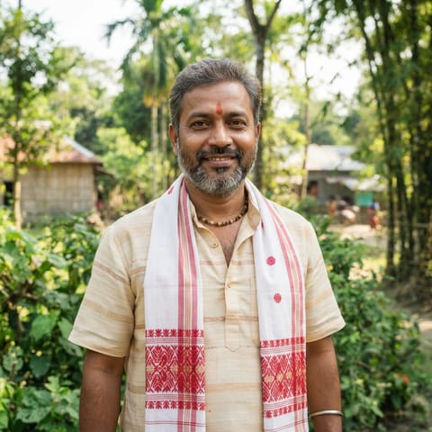 AI-generated illustration representing the Yadava (Assamese) people