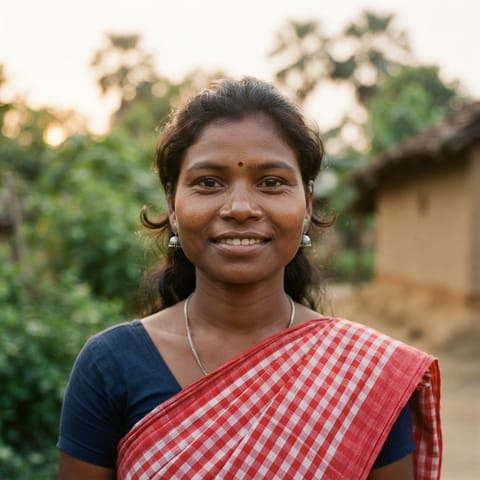 AI-generated illustration representing the Santal (Bengali) people