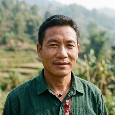 AI-generated illustration representing the Tangkhul Naga people