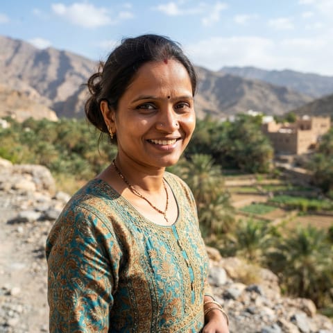 AI-generated illustration representing the Hindi people