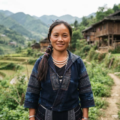 AI-generated illustration representing the Mashan Miao people