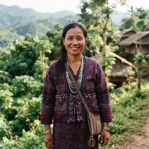 AI-generated illustration representing the Eastern Pwo Karen people