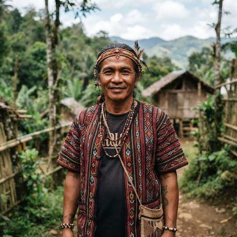 AI-generated illustration representing the Talaandig Manobo people