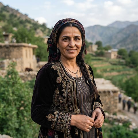 AI-generated illustration representing the Sorani Kurds people