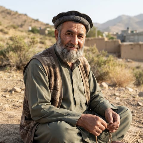 AI-generated illustration representing the Western Pashtuns people