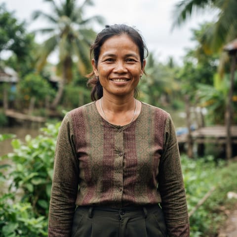 AI-generated illustration representing the Khmer Krom people