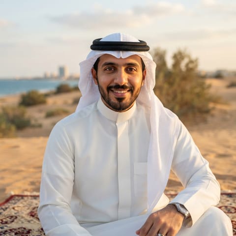 AI-generated illustration representing the Gulf Arabs people