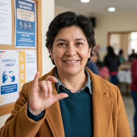 AI-generated illustration representing the Deaf Chileans people
