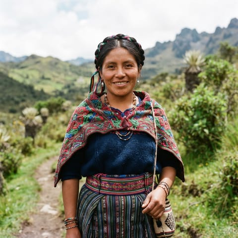 AI-generated illustration representing the Yanacona people