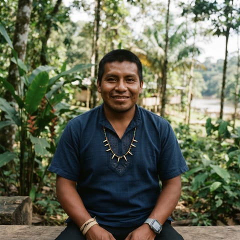 AI-generated illustration representing the Macaguaje people
