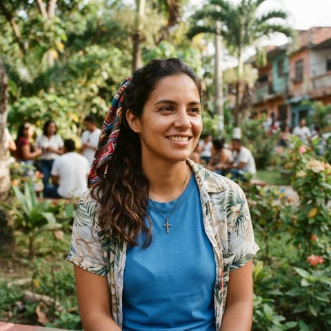 AI-generated illustration representing the Colombians people