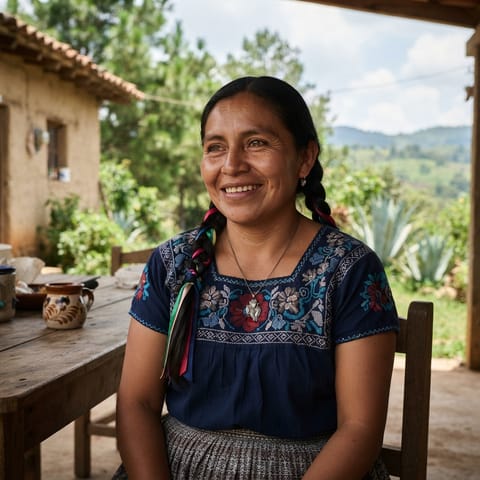 AI-generated illustration representing the Purepecha people