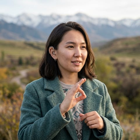 AI-generated illustration representing the Deaf Kazakhstanis people