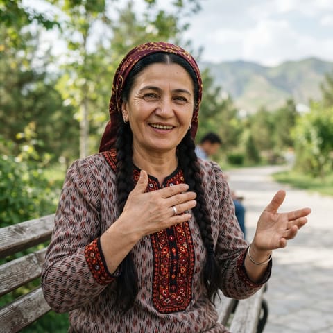 AI-generated illustration representing the Deaf Turkmen people