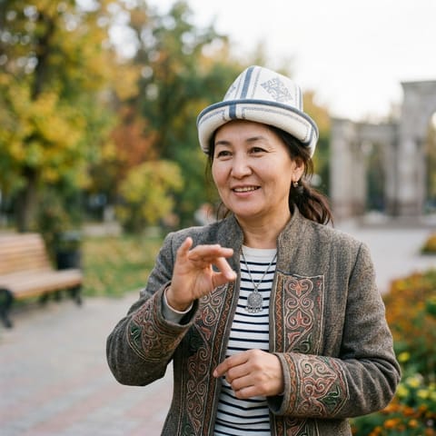 AI-generated illustration representing the Deaf Kyrgyzstanis people