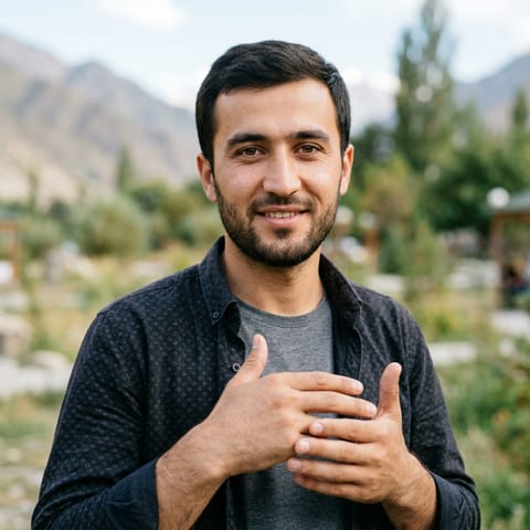 AI-generated illustration representing the Deaf Tajikistanis people