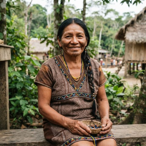 AI-generated illustration representing the Isconahua people