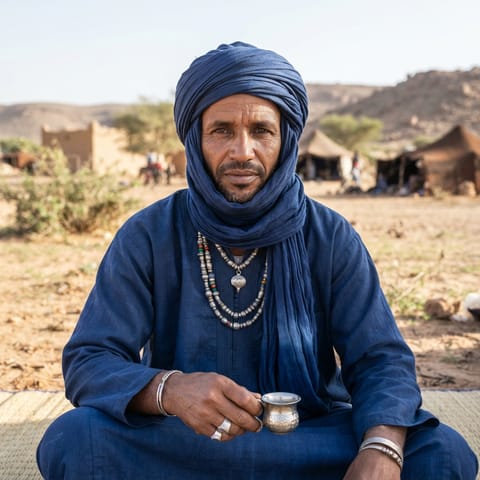 代表Malian Tamajeq人的 AI 生成插图