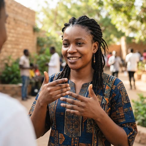 AI-generated illustration representing the Deaf Chadians people