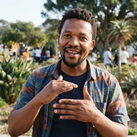 AI-generated illustration representing the Deaf South Africans people