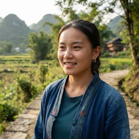 AI-generated illustration representing the Eastern Hongshuihe Zhuang people