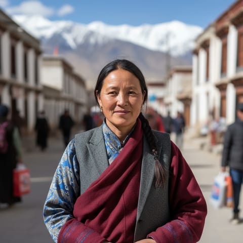 AI-generated illustration representing the Ladakhi people