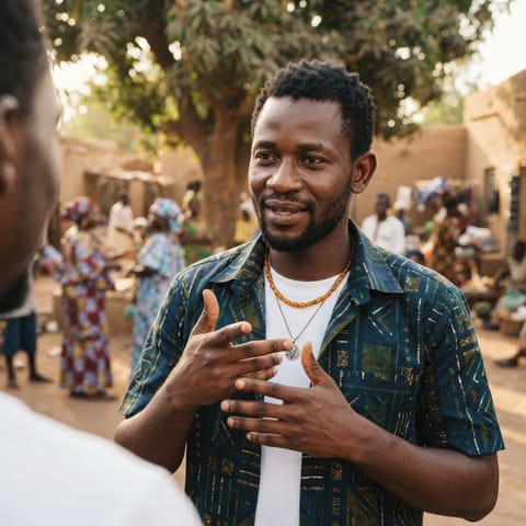 AI-generated illustration representing the Deaf Malians people