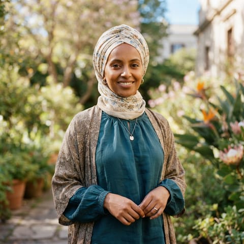 AI-generated illustration representing the South African Muslims people