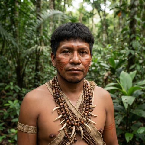 AI-generated illustration representing the Uncontacted of Bararati people