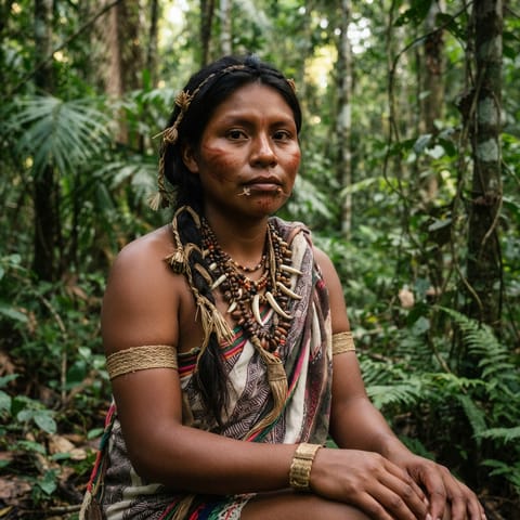 AI-generated illustration representing the Uncontacted of Cumina people