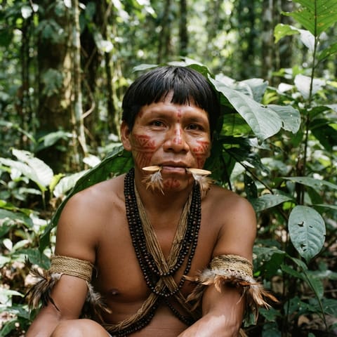 AI-generated illustration representing the Uncontacted of Rio Tapirape people