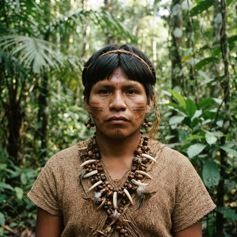 AI-generated illustration representing the Uncontacted of Rio Liberdade people