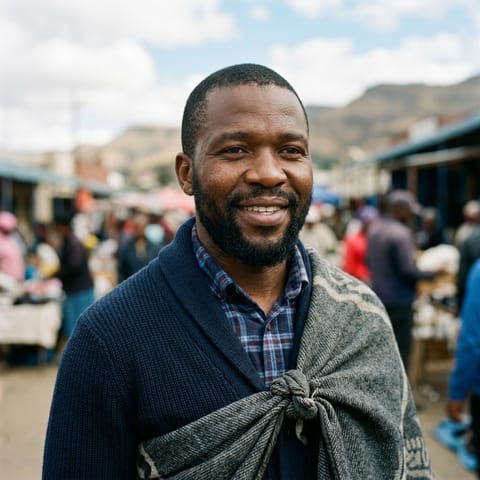 AI-generated illustration representing the Basotho people