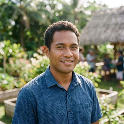 Illustration générée par IA représentant le peuple Mokilese