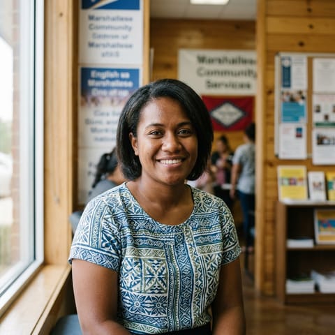 AI-generated illustration representing the Marshallese people