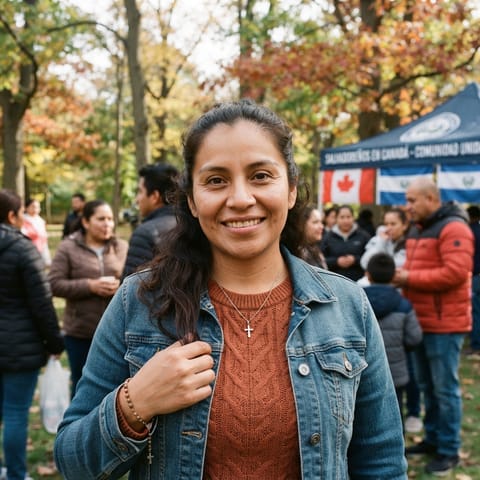 AI-generated illustration representing the Salvadorans people