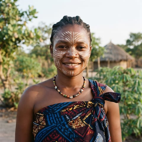 AI-generated illustration representing the Makhuwa-Moniga people