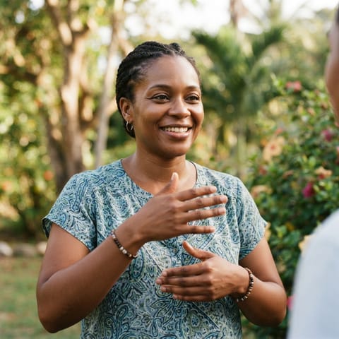 AI-generated illustration representing the Deaf Barbadians people
