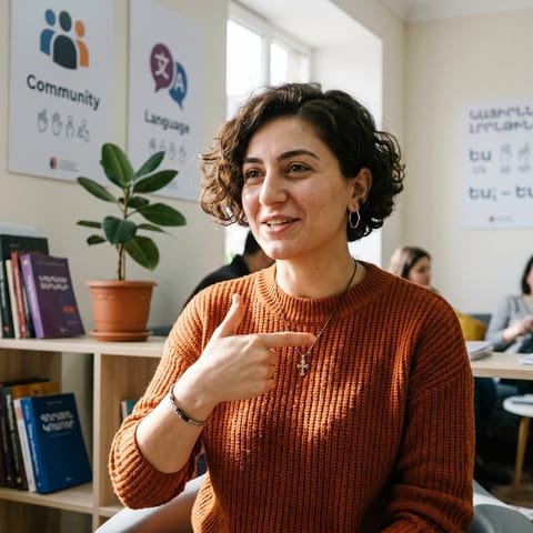 AI-generated illustration representing the Deaf Armenians people