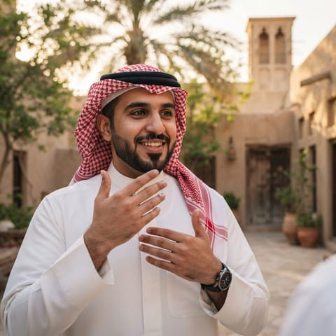 AI-generated illustration representing the Deaf Bahrainis people